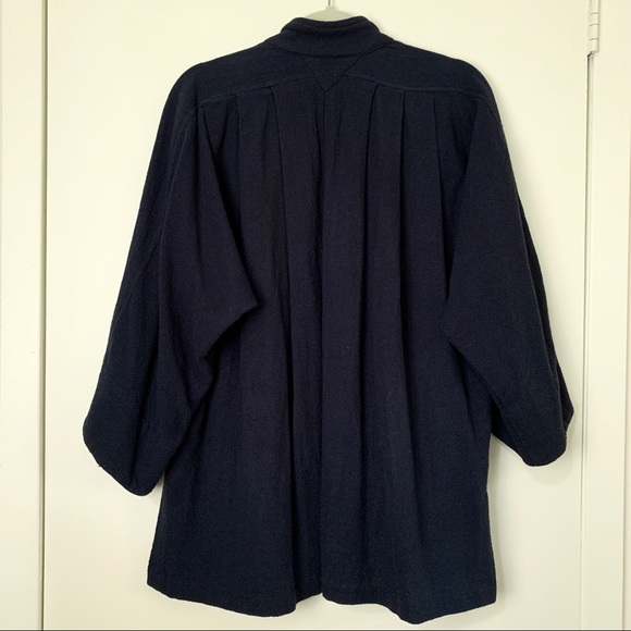 🚨SOLD Vintage Ink Blue Open Cotton Jacket - Picture 2 of 13